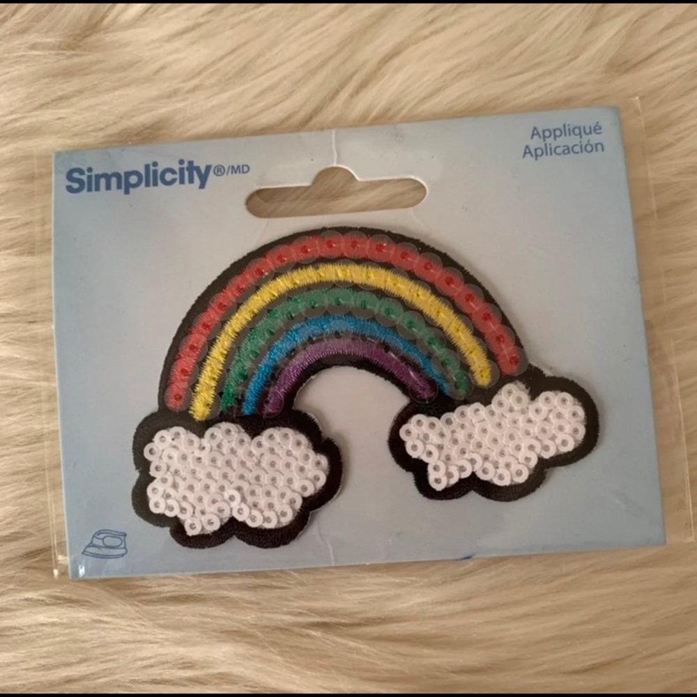 Sequin rainbow patch